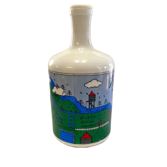 Vintage Other - Lillian Vernon 1983 White Milk Glass Water Bottle Vintage